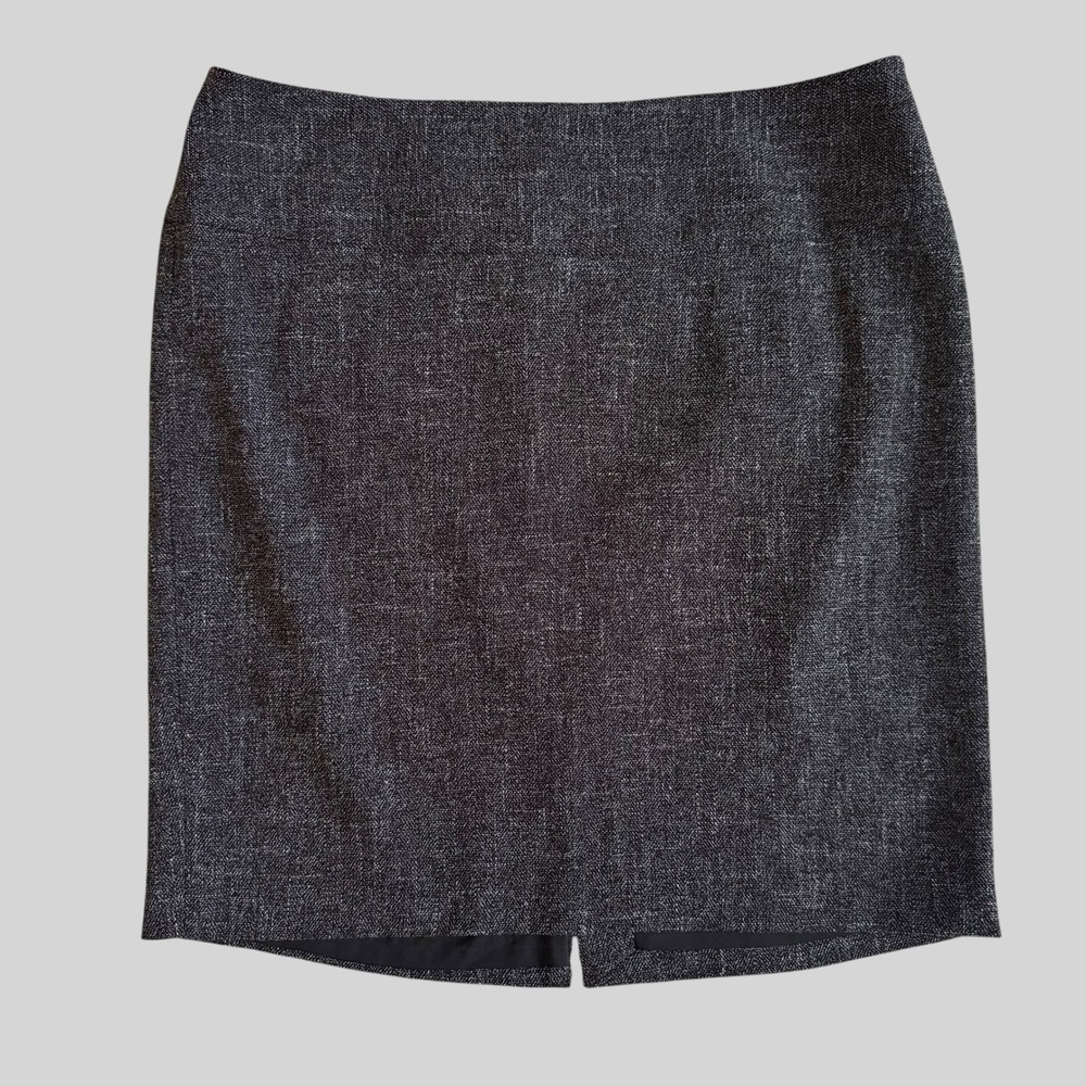 The Limited Charcoal Grey Textured Pencil Skirt Size 14 Corporate Professional
